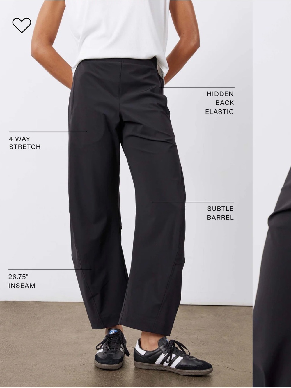 BNWT Ruti THE PETITE ON THE LOOSE WORK PANTS, OP